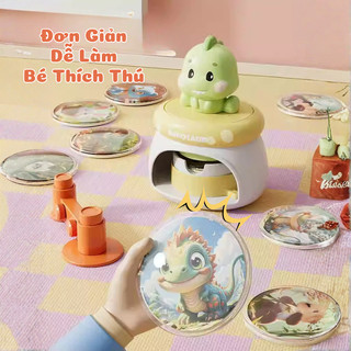 Máy Làm Huy Hiệu Handmade DIY Cho Bé - Đồ Chơi Thủ Công Sáng Tạo Tự Làm Huy Hiệu Chất Liệu Nhựa ABS An Toàn Cho Bé