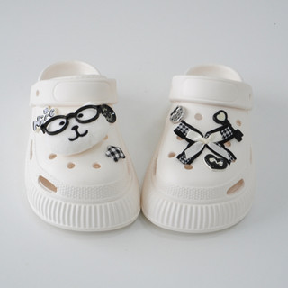 Dép sục nữ đế cao 5cm kèm charm Cún tri thức kiểu sandal quai hậu dễ thương CSM-53 Mita