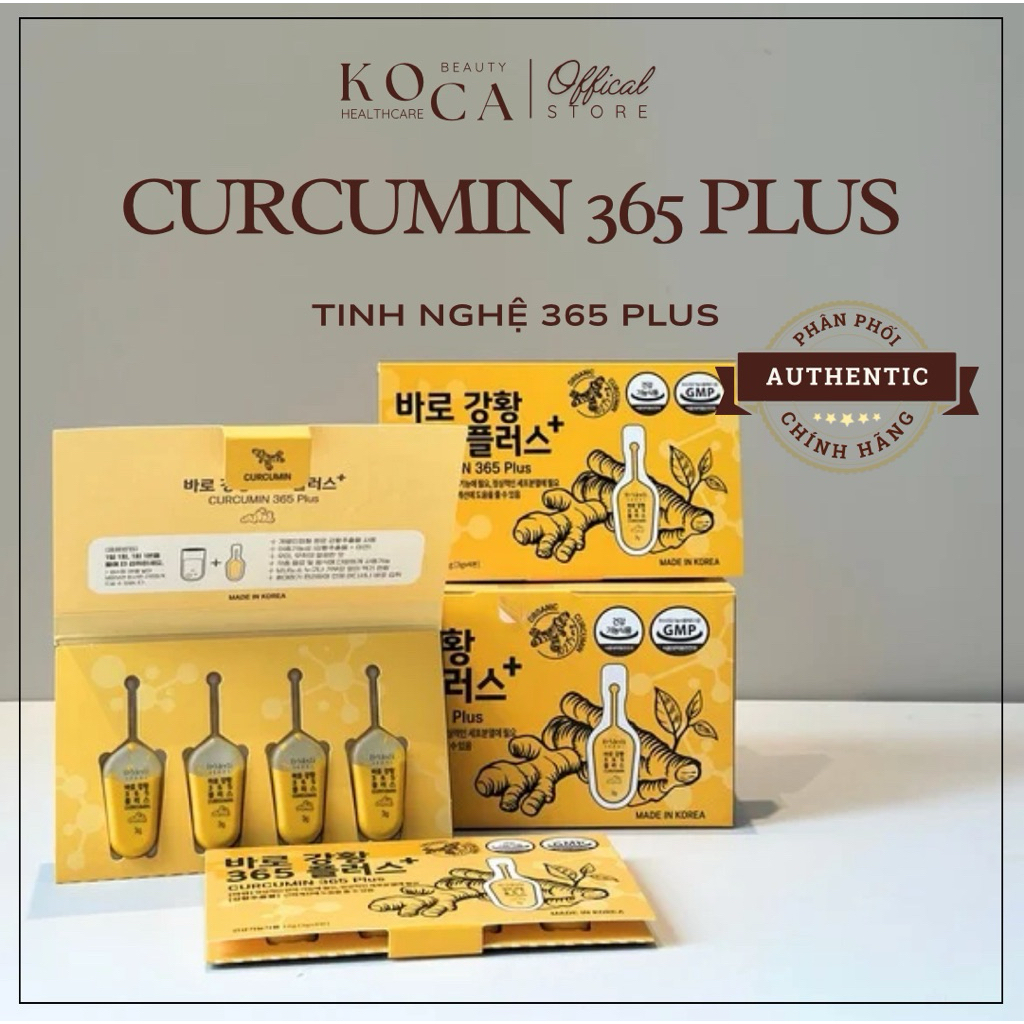 [MUA 2 TẶNG1] Tinh chất Nghệ Nano làm ổn định dạ dày Curcumin 365 Hàn Quốc B+Medi Seoul 32 Tép, làm sáng Da, Dễ Hấp Thu