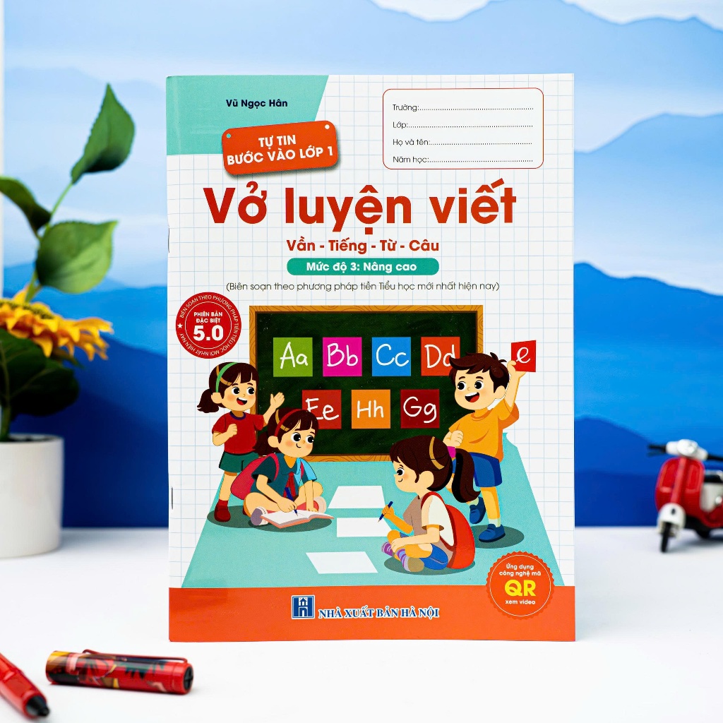 Sách - [Tự Tin Bước Vào Lớp 1] - Vở Luyện Viết: Vần-Tiếng-Từ-Câu - Mức Độ 3: Nâng cao - H An Phúc