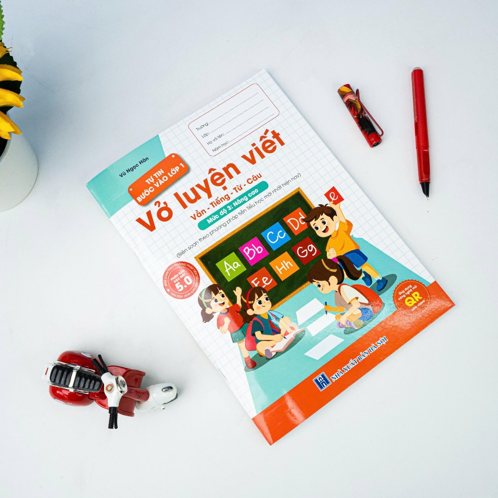 Sách - [Tự Tin Bước Vào Lớp 1] - Vở Luyện Viết: Vần-Tiếng-Từ-Câu - Mức Độ 3: Nâng cao - H An Phúc