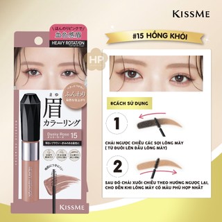 Mascara Chải Đổi Màu Lông Mày Chống Trôi Siêu Bền Kissme Heavy Rotation Hồng Khói EX15(8g)