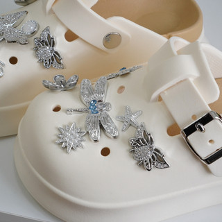 Dép suc nữ đế cao 5cm kèm charm Chuồn chuồn SR V2 kiểu sandal dễ thương năng động CSM-56 Mita