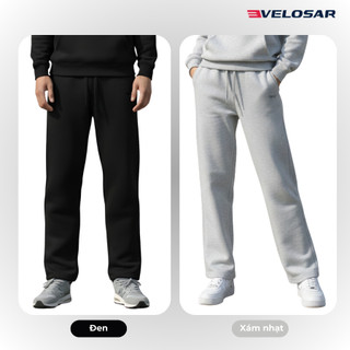 Quần Nỉ Unisex VELOSAR LPA-60001 – Form Rộng Basic, Chống Nhăn, Dễ Phối Đồ