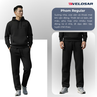 Quần Nỉ Unisex VELOSAR LPA-60001 – Form Rộng Basic, Chống Nhăn, Dễ Phối Đồ