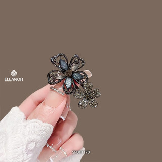 Kẹp tóc nữ Eleanor Accessories hình hoa đính đá phụ kiện tóc kẹp tóc mái 11170