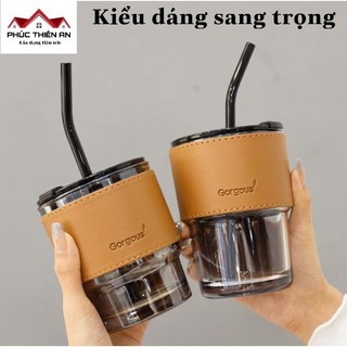 Combo 3 Ly, cốc thuỷ tinh uống nước có ống hút - Sang trọng, siêu bền, tiện dụng