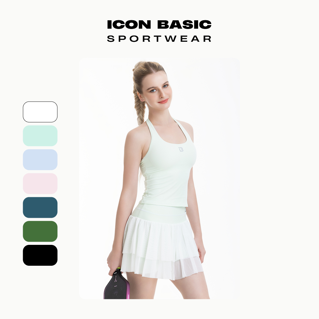 HALTER TOP Áo hở lưng nút gài cổ thể thao - ICON BASIC Sportwear