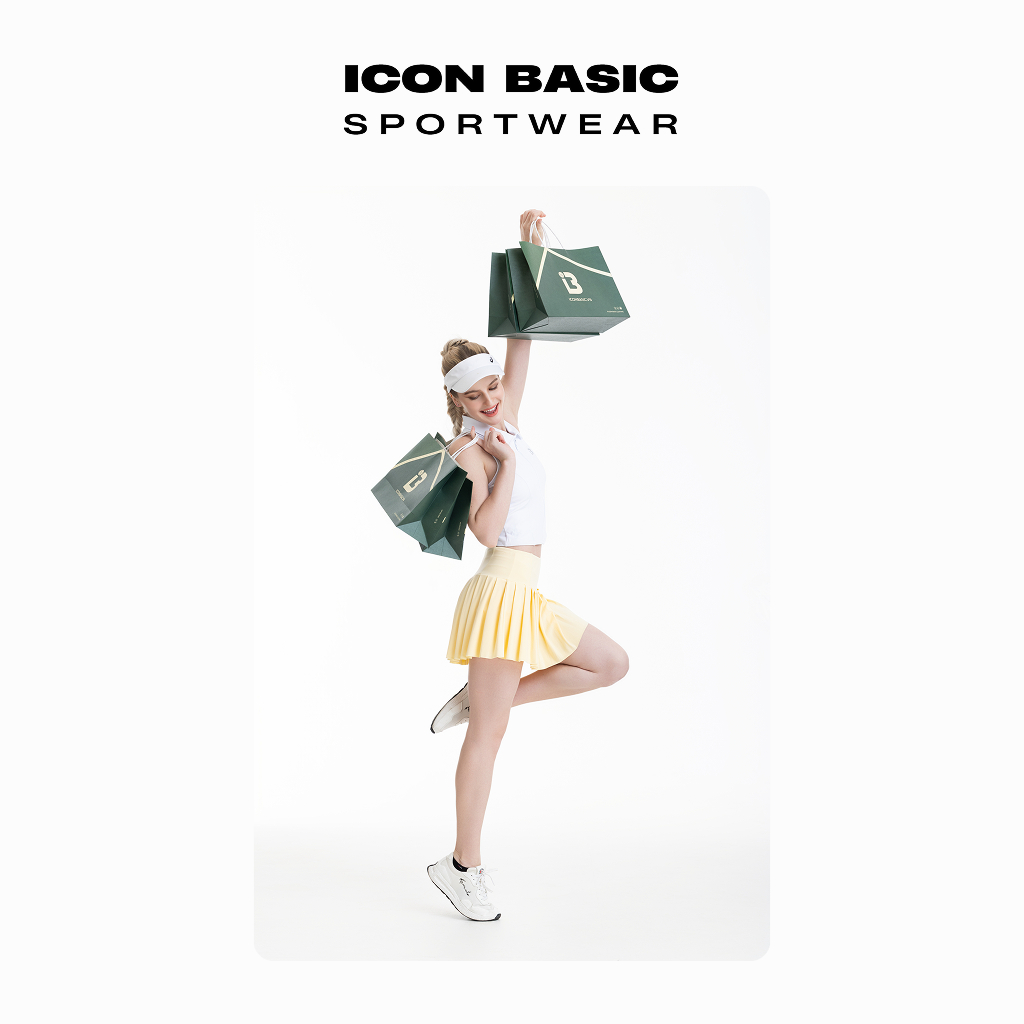 SOFT SKIRT Chân váy xếp ly bản lưng to thể thao - ICON BASIC Sportwear