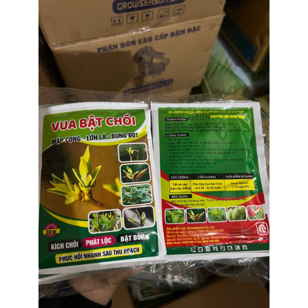Vua Bật Chồi-kích thích sinh trưởng cho cây trồng, giúp bật chồi mạnh, ra lộc nhanh