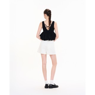 CARA Quần short nữ Ami ống rộng có khóa cài đơn giản