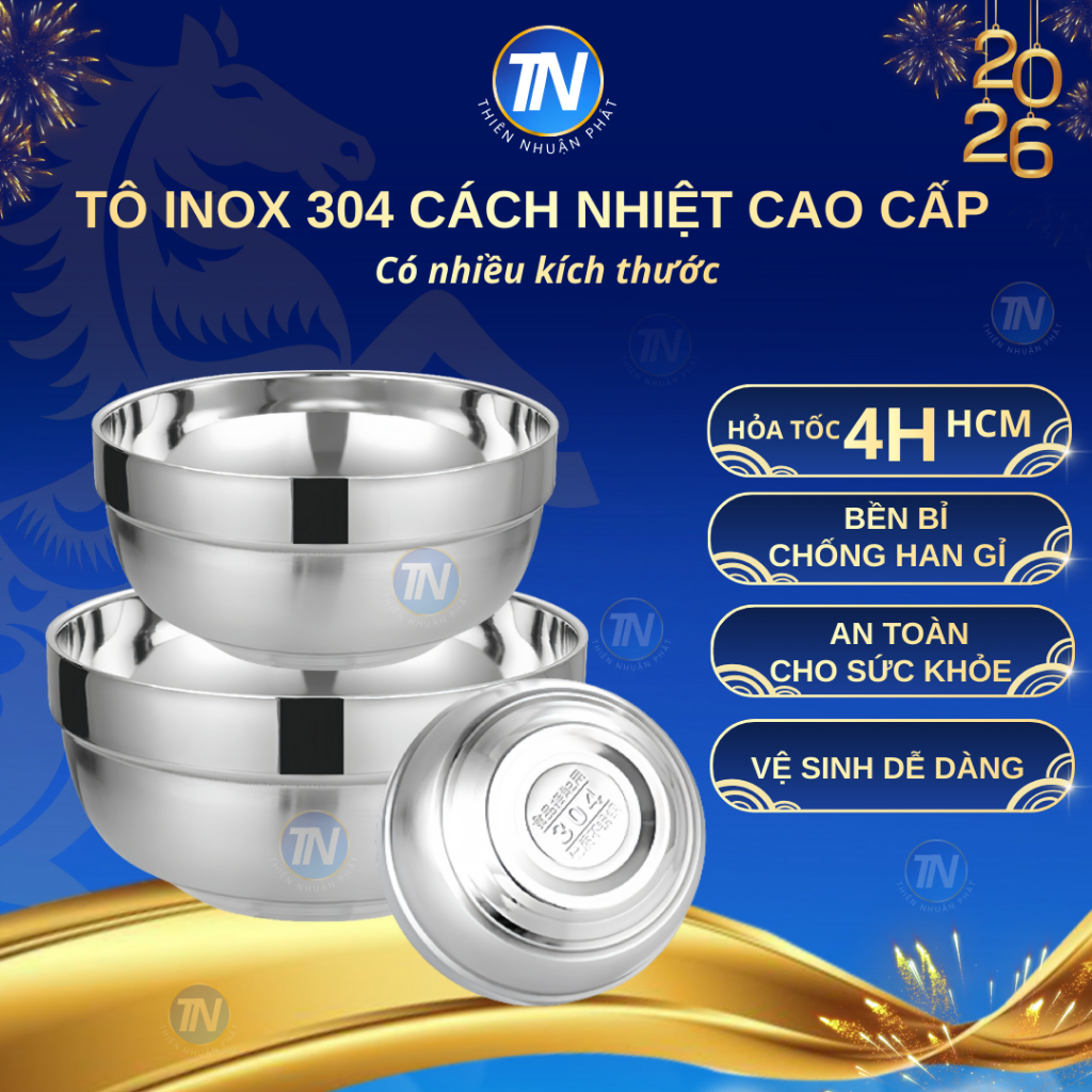 Bát inox 304 cao cấp,Tô chén inox kiểu Hàn Quốc 2 lớp cách nhiệt,ảm bảo ...