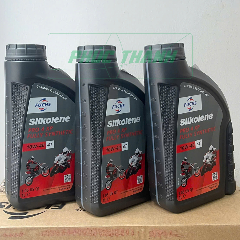 Nhớt Xe Số Cao Cấp FUCHS SILKOLENE PRO 4 XP 10W40 4T Tổng Hợp 100% Gốc Ester 1Lit - Sản Xuất Tại Anh