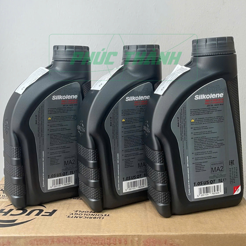 Nhớt Xe Số Cao Cấp FUCHS SILKOLENE PRO 4 XP 10W40 4T Tổng Hợp 100% Gốc Ester 1Lit - Sản Xuất Tại Anh