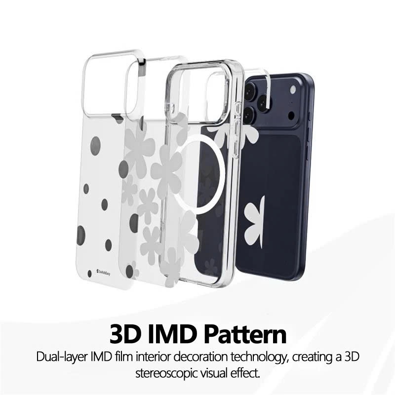 [ iP 17] Ốp Lưng Chống Sốc Đạt Chuẩn SwitchEasy Họa Tiết 3D Fleur| Style M Pattern Tích Hợp Sạc Từ Tính cho iP 17/16 Sr
