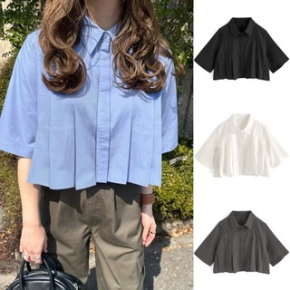𝗟𝘂𝗸𝗲 - | LY LINEN | Áo Linen sơ mi xếp li basic