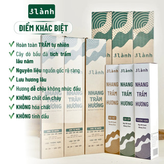 Nhang Trầm Hương 3 Lành Đặc Biệt 30-40cm Hộp 100gr Sạch Tự Nhiên 100% 12 Năm Trầm Thờ Cúng Tôn Giáo