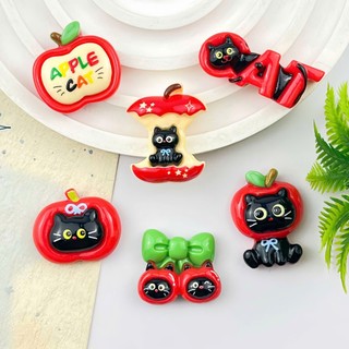Set charm AppleCat - Mèo đen và táo đỏ- Trend mới 2026