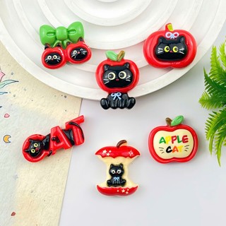 Set charm AppleCat - Mèo đen và táo đỏ- Trend mới 2026