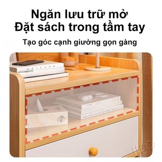 NIDO Tủ lưu trữ đầu giường phong cách hiện đại kích thước nhỏ dùng cho phòng ngủ gia đình