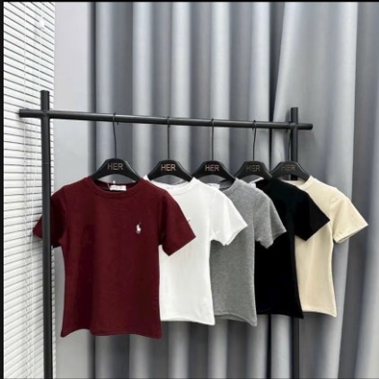Áo Thun Nữ Logo Ngựa Basic From chuẩn Tôn da,Tôn Dáng Chất Thun Tăm Cao Cấp Ôm Body Siêu Đẹp
