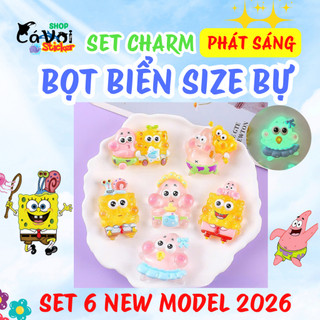 Charm phát sáng: Charm bọt biển size Bự- Phát sáng- Mẫu mới 2026 new trend