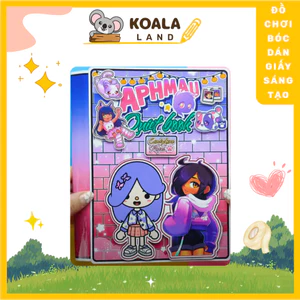 Búp bê giấy toca boca APHMAU đồ chơi bóc dán thủ công diy