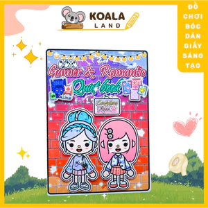 Búp bê giấy Ngôi nhà Gamer and Romantic,đồ chơi bóc dán dành cho bé