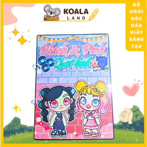 Búp bê giấy Avatar Black & Pink Quiet Book candy house paper đồ choi thủ công bóc dán diy