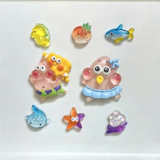 Set charm bọt biển đại dương - Bộ 8 món phát sáng siêu kute. Tùy chọn mẫu theo sở thích