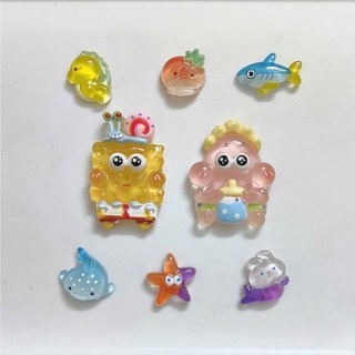 Set charm bọt biển đại dương - Bộ 8 món phát sáng siêu kute. Tùy chọn mẫu theo sở thích