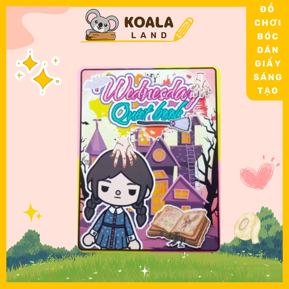 Đồ chơi cho bé ngôi nhà búp bê giấy Toca Life World quiet book #21 Wednesday's Black House In Quiet Book