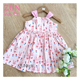 Váy Bé Gái 2 Dây Hoa Thỏ Dễ Thương – Đầm Cotton Thô Hoa Thoáng Mát, Váy Mùa Hè Cho Bé 9–30kg