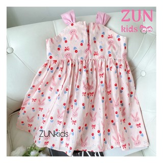 Váy Bé Gái 2 Dây Hoa Thỏ Dễ Thương – Đầm Cotton Thô Hoa Thoáng Mát, Váy Mùa Hè Cho Bé 9–30kg