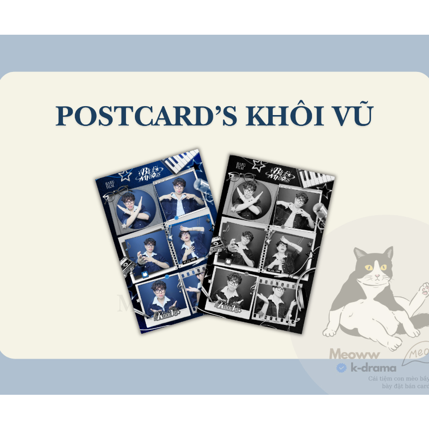 combo 2 postcard Khôi Vũ siêu cấp đẹp trai - Anh trai say hi