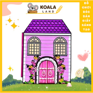 ĐỒ CHƠI NGÔI NHÀ BÚP BÊ GIẤY CẮT THỦ CÔNG DIY - TOCA LIFE WORLD - MẪU TA012 Ngôi nhà búp bê đồ chơi giấy thủ công toca