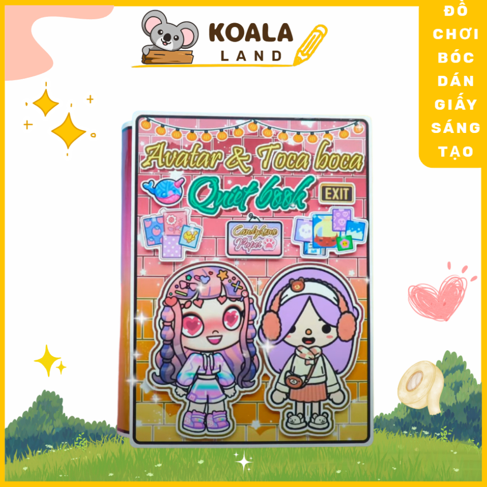 Búp bê giấy Avatar World Pazu vs Toca Boca Quiet Book- Happyfunny