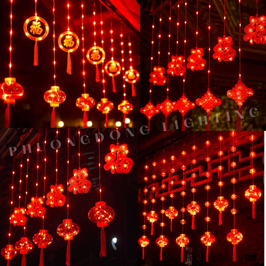 Đèn Rèm Lồng Đèn LED Trang trí Lễ Tết nhiều mẫu