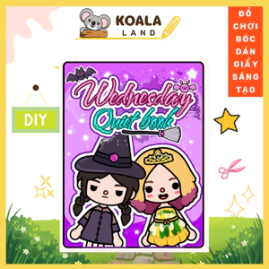 Búp bê giấy cô phù thủy nhỏ Enid toca boca house đồ chơi bóc dán thông minh danh cho bé