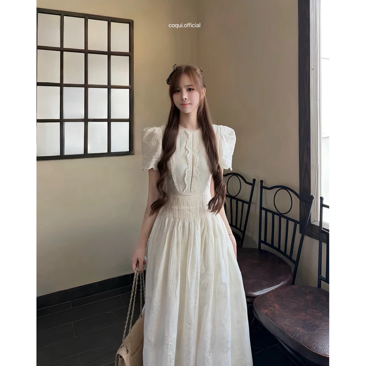 Đầm thiết kế tiểu thư dự tiệc COQUI, Đầm dự tiệc dáng dài MIRA DRESS