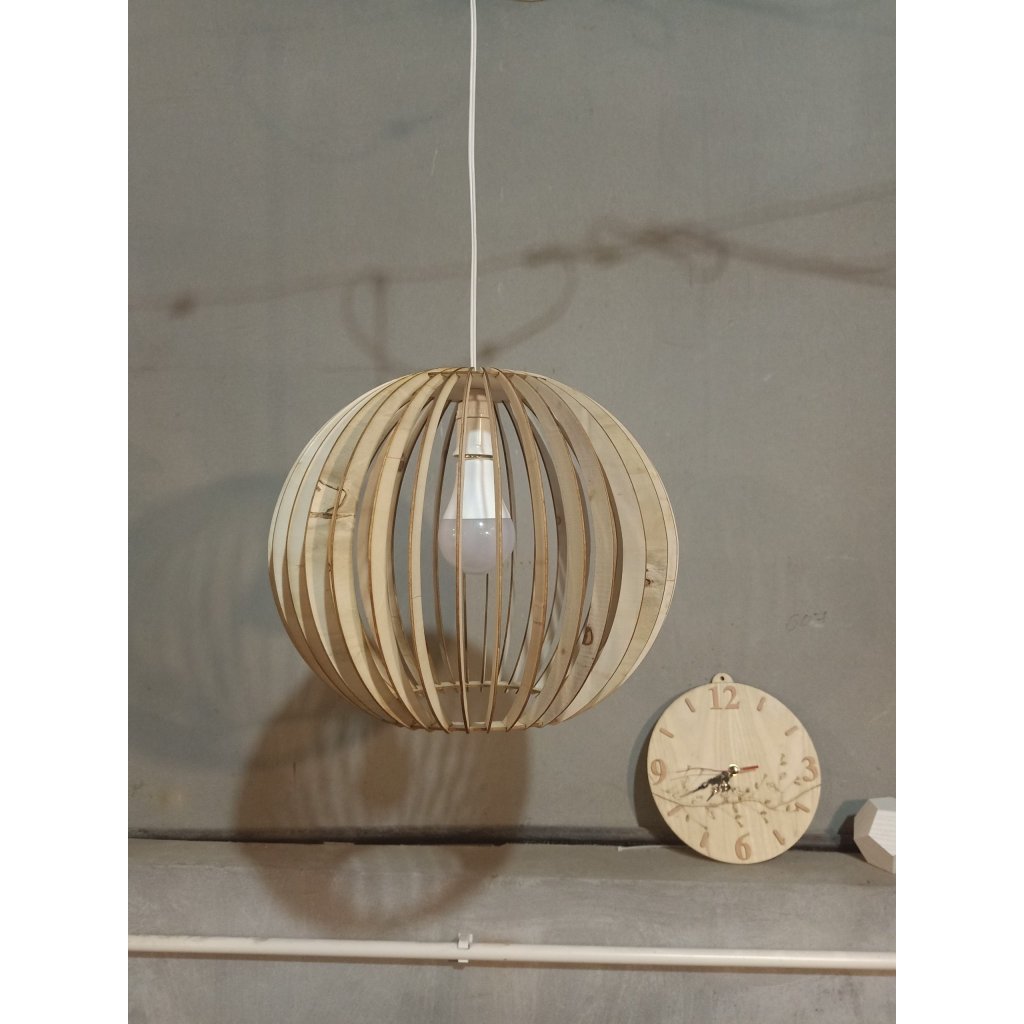 Đèn cầu gỗ 300