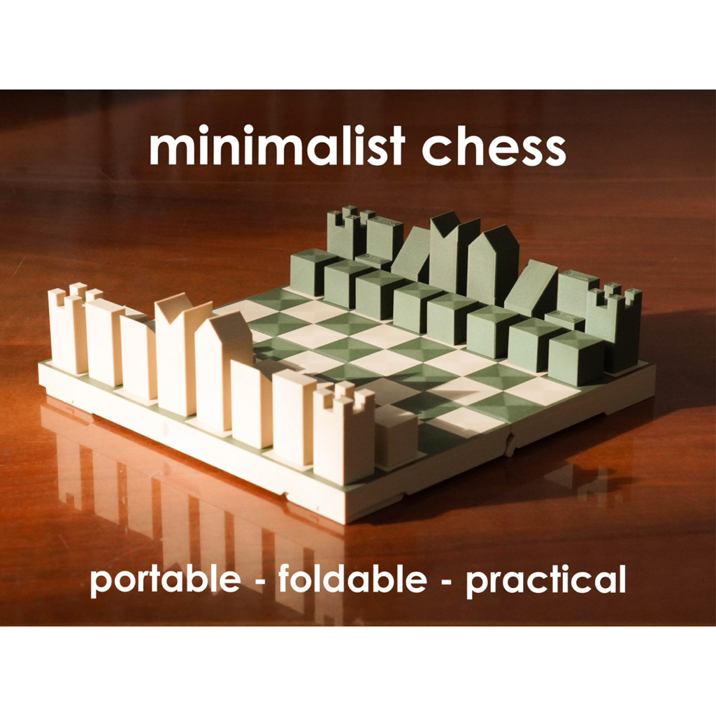 Bộ Cờ Vua Tối Giản Gấp Gọn – Minimalist Portable Chess Set – Cờ Vua Du Lịch - chess set - boardgame - đồ chơi giải trí