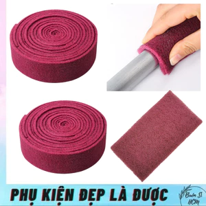 Cuộn giẻ cọ xoong nồi dài 1m, miếng chà nhám bọt biển rửa chén bát làm sạch vết ố vết đen do cháy#
