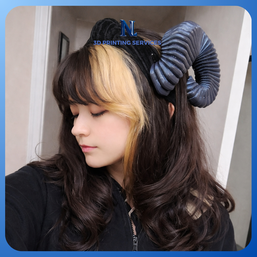 Sừng Cừu Cosplay In 3D Phụ Kiện Hóa Trang Halloween | NL3D