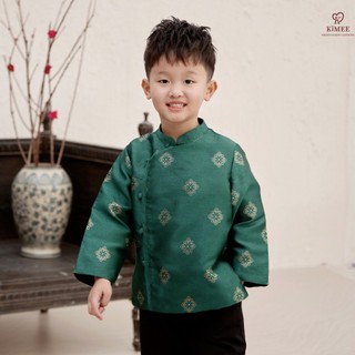 Áo Dài Gấm Bé Trai Hồng Cẩm Phúc KIMEE KIDS Chất Liệu Cao Cấp Cho Bé Mặc Đi Chơi Lễ Tết