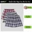 Quần đùi nam họa tiết caro form ngắn có túi – Vải kate 100% cotton Flexgo