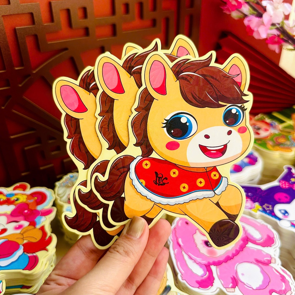 Combo 50 Lì Xì Chibi 2026 Bính Ngọ Hình Ngựa Giá Rẻ Đa Dạng Mẫu Hot Trend Hình Rắn - PUPU HOUSE