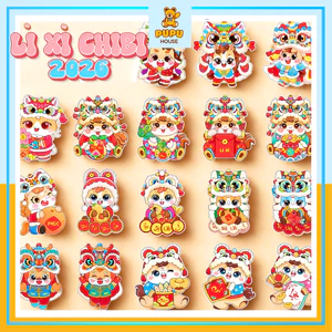 Bao Lì Xì ChiBi Mẫu Mới Hottrend 2026 Giấy Bìa Cứng Bóng Phản Quang Năm Mới Quà Tặng Mừng Tuổi - PUPU HOUSE