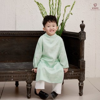 Set Áo Dài Tết Bé Trai Ngọc Cẩm Quang KIMEE KIDS Chất Liệu Lụa Gấm Cao Cấp Thiết Kế Sang Trọng Đi Chơi Lễ Tết