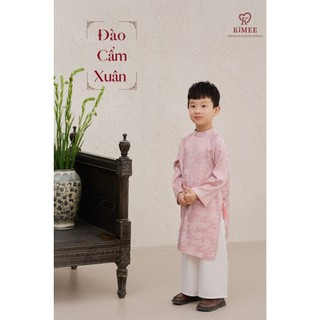 Set Áo Dài Tết Bé Trai Ngọc Cẩm Quang KIMEE KIDS Chất Liệu Lụa Gấm Cao Cấp Thiết Kế Sang Trọng Đi Chơi Lễ Tết